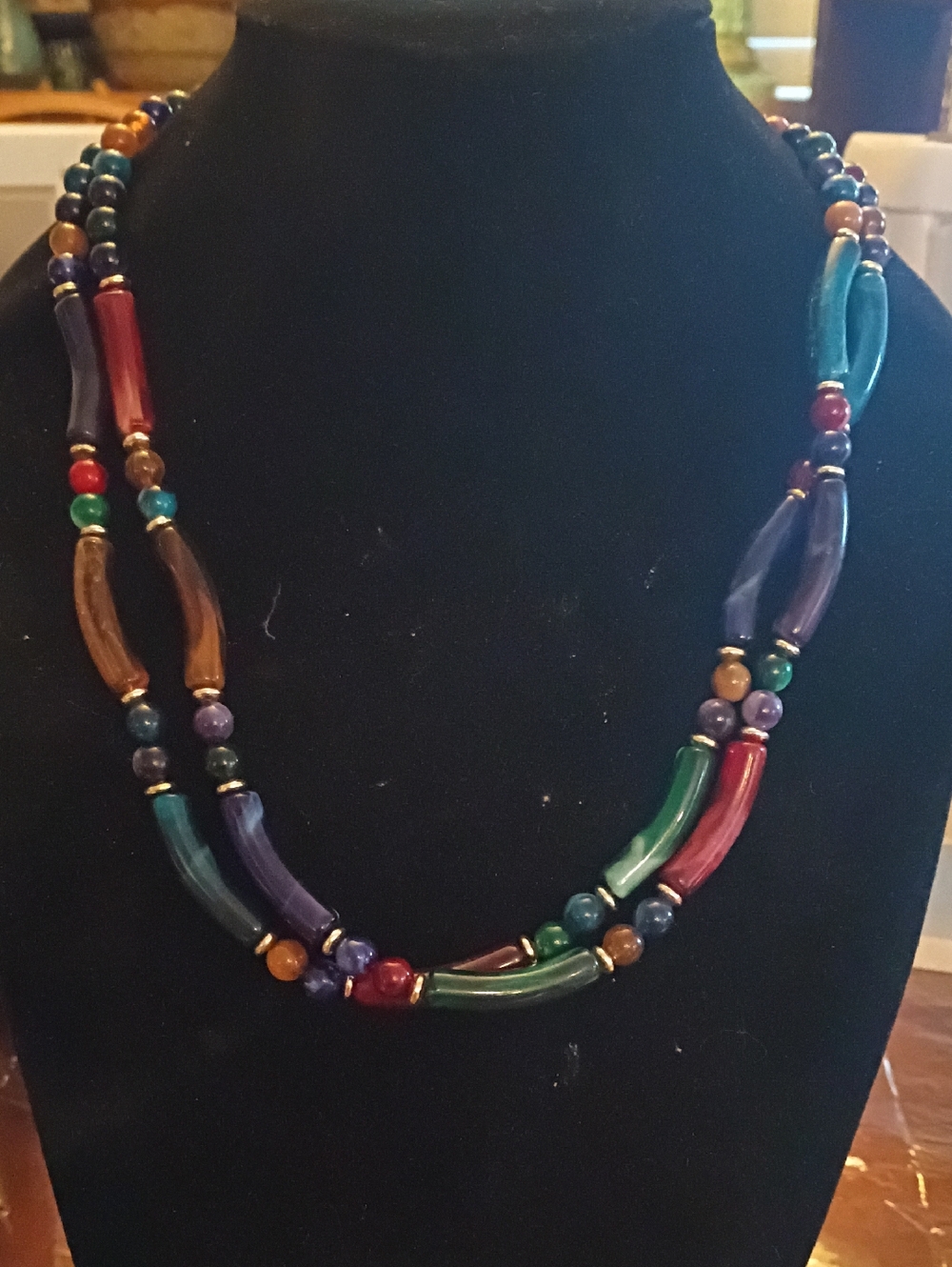 Multicolor Beaded Double-Strand Necklace - Women Jewelry